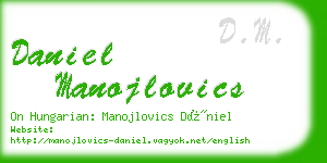 daniel manojlovics business card
